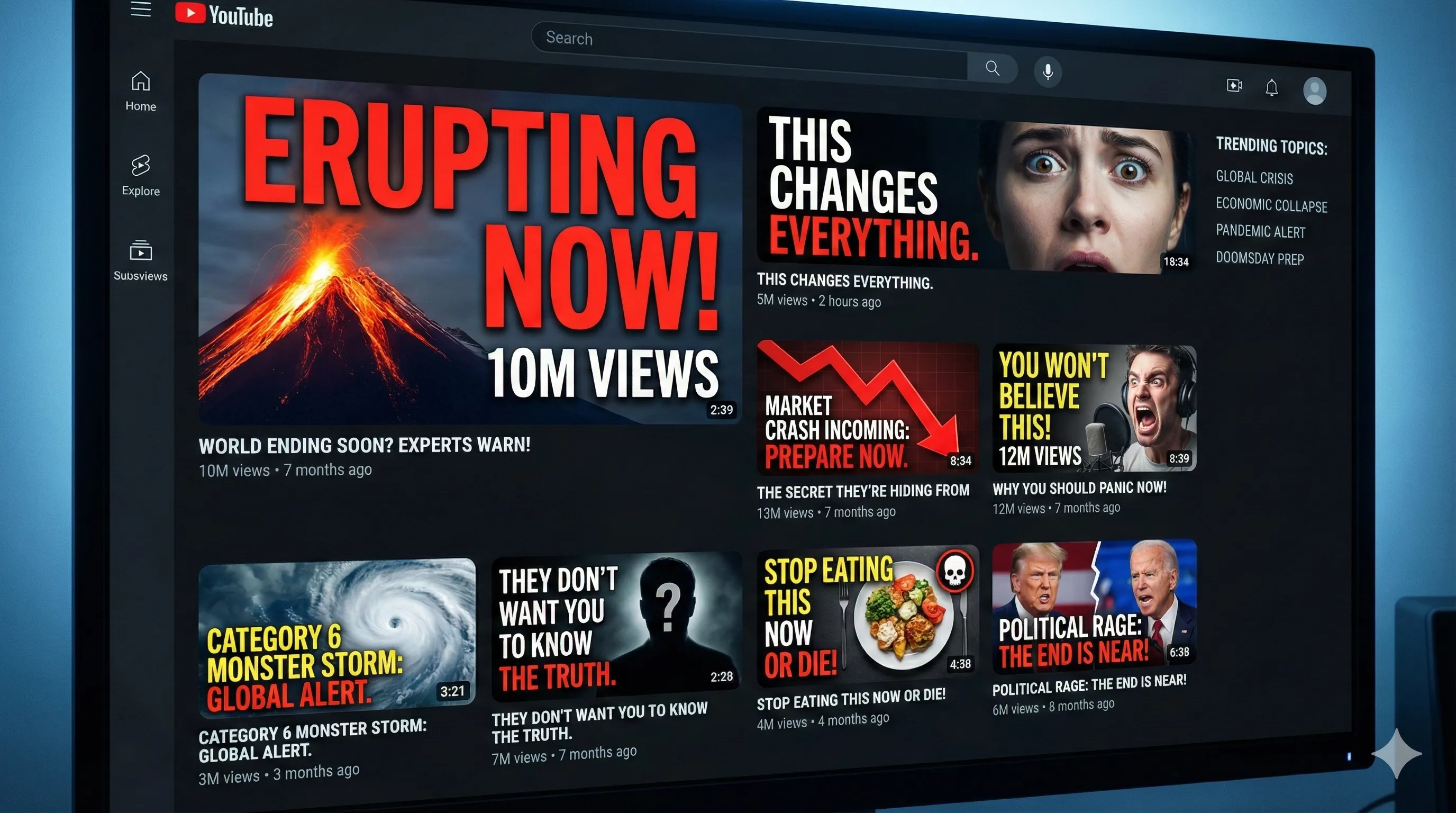 Constructed reality — base reality (the clickbait hellscape)